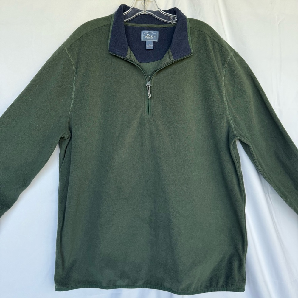 XL Men’s G.H. Bass & Co. Green 1/4 Zip Up Sweater EUC